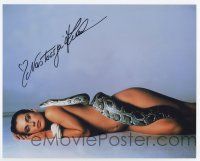 2d0864 NASTASSJA KINSKI signed color 8x10 REPRO still '90s the iconic image of her nude with snake!