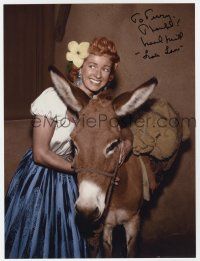 2d0384 NOEL NEILL signed color 9x12 REPRO still '90s she wrote Lois Lane, but she's with a mule!