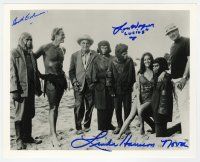 2d1118 PLANET OF THE APES signed 8x10 REPRO still '90s by Linda Harrison, Lou Wagner & Booth Colman!