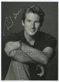 2d0662 RICHARD GERE signed 5x7 REPRO still '90s great smiling portrait of the handsome leading man!