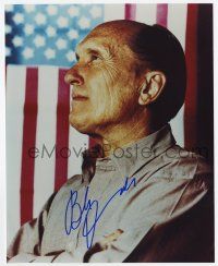2d0889 ROBERT DUVALL signed color 8x10 REPRO still '90s head & shoulders portrait by American flag!