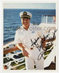 2d0892 ROBERT URICH signed color 8x10 REPRO still '90s great portrait on ship from The Love Boat!