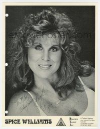 2d0379 SPICE WILLIAMS-CROSBY signed 8.5x11 publicity still '80s portrait the stuntwoman/actress!