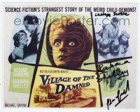2d0935 VILLAGE OF THE DAMNED signed color 8x10 REPRO still '60 by Preidel, Shelley AND Scoble!