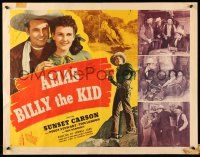 2d0581 ALIAS BILLY THE KID signed 1/2sh '46 by BOTH Sunset Carson AND Peggy Stewart!