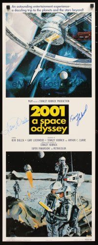 2d0587 2001: A SPACE ODYSSEY signed 14x36 commercial poster '95 by Gary Lockwood AND Keir Dullea!