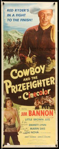 2d0589 COWBOY & THE PRIZEFIGHTER signed insert '50 by BOTH Jim Bannon AND Don Reynolds, Red Ryder!