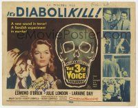 2d0043 3rd VOICE signed TC '60 by Julie London, cool skull image, a fiendish experiment in murder!