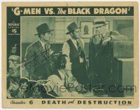 2d0073 G-MEN VS. THE BLACK DRAGON signed chapter 6 LC '43 by Rod Cameron, who's with radio operator!