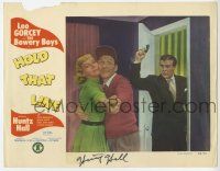 2d0080 HOLD THAT LINE signed LC '52 by Huntz Hall, who's about to get attacked from behind!