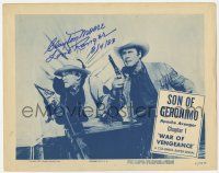 2d0100 SON OF GERONIMO signed chapter 1 LC '52 by Clayton Moore, c/u with gun, War of Vengeance!