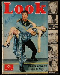 2d0235 BUSTER CRABBE set of 3 Look magazines '38 one signed on the cover, Flash Gordon serial!