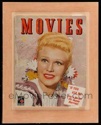 2d0233 GINGER ROGERS signed magazine March 1944 when she was on the cover of Movies!
