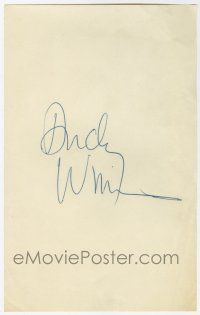 2d0421 ANDY WILLIAMS signed 5x8 note paper '70s it can be framed with a vintage or repro still!