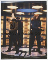 2d0368 BRENT SPINER signed color 11x14 REPRO '92 as Data on transporter in Star Trek: TNG!