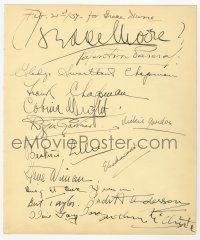 2d0299 CLIFTON WEBB GUESTBOOK PAGE signed 9x10 page February 21, 1937 by Grace Moore + 15 others!