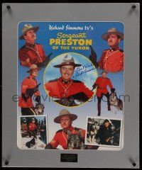 2d0335 DICK SIMMONS signed limited edition 20x24 matted display '98 Sgt Preston of the Yukon, 47/500