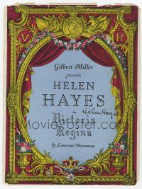 2d0232 HELEN HAYES signed 9x12 program book cover '35 when she starred in Victoria Regina on stage!
