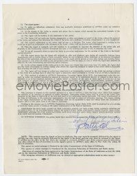 2d0035 INGRID THULIN signed 9x11 contract '61 three times as Ingrid Thulin Schein, her married name!