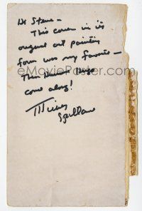 2d0024 MICKEY SPILLANE signed 9x11 letter AND book cover '95 his favorite cover art One Lonely Night