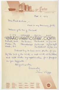 2d0004 SAM JAFFE a set of 9 signed letters '56-57 the great actor wanting to work while blacklisted!