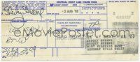 2d0399 SHECKY GREENE signed carbon copy 3x8 airline ticket receipt '72 he flew out of Las Vegas!