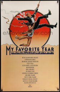 2d0624 MY FAVORITE YEAR signed 1sh '82 by artist John Alvin, art of Peter O'Toole & Mark Linn-Baker!