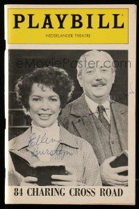2d0158 84 CHARING CROSS ROAD signed playbill '82 by BOTH Ellen Burstyn AND Joseph Maher!
