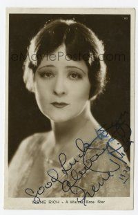 2d0429 IRENE RICH signed 4x6 postcard '33 great portrait of the pretty Warner Bros actress!