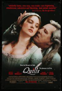 2d0630 QUILLS signed DS 1sh '00 by Kate Winslet, who's with the Marquis de Sade Geoffrey Rush!