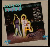2d0344 DON JOHNSON signed 13x13 record sleeve '85 the soundtrack from TV's Miami Vice!