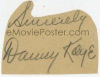 2d0437 DANNY KAYE signed 2x2 cut album page + REPRO still '40s they can be framed together!