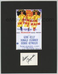 2d0356 DEBBIE REYNOLDS signed cut album page with REPRO in 11x14 display '06 ready to frame & hang!