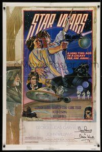 2d0264 STAR WARS signed style D 1sh 1978 by David Prowse as Darth Vader, art by Struzan & White!