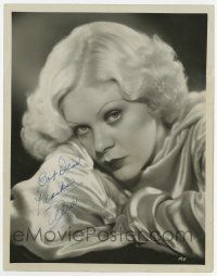 2d0454 ALICE FAYE signed 8x10.25 still '35 the sexy Fox blonde resting her head on her arm!
