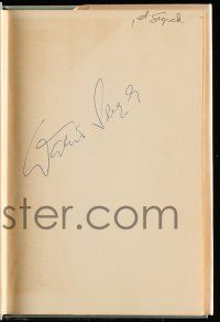 2d0328 WALTER SLEZAK signed hardcover book '62 on his autobiography What Time's The Next Swan!