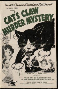 2d0277 HAL ROACH signed pressbook R46 Scatterwood Survives a Murder as Cat's Claw Murder Mystery!