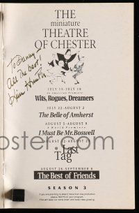 2d0181 KIM HUNTER signed playbill '92 when she was in The Belle of Amherst on Broadway!