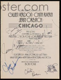 2d0216 CHICAGO signed stage play souvenir program book '75 by Martin, Orbach, Rivera,Chadman,McCarty