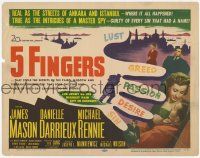 2f003 5 FINGERS TC '52 James Mason, Danielle Darrieux, true story of the most fabulous spy!