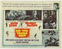2f014 ALL THE YOUNG MEN TC '60 Alan Ladd & Sidney Poitier deal with race relations in Korean War