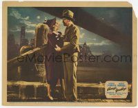 2f525 ALWAYS GOODBYE LC '38 Barbara Stanwyck & Herbert Marshall embracing under bridge!