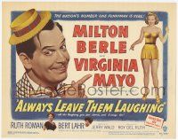 2f016 ALWAYS LEAVE THEM LAUGHING TC '49 nation's number one funnyman Milton Berle & Virginia Mayo!