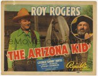 2f019 ARIZONA KID TC '39 great image of smiling Roy Rogers & Trigger + Gabby Hayes inset!