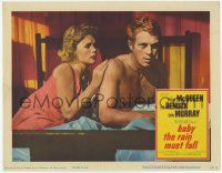 2f530 BABY THE RAIN MUST FALL LC '65 close up of Lee Remick & barechested Steve McQueen in bed!