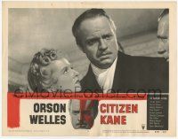 2f594 CITIZEN KANE LC #5 R56 great close up of Orson Welles & worried Dorothy Comingore!