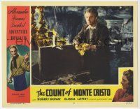 2f603 COUNT OF MONTE CRISTO LC #8 R48 close up of Robert Donat as Edmond Dantes finding treasure!