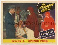 2f608 CRIMSON GHOST chapter 1 LC '46 Clayton Moore & spooky title character interrogate Kenne Duncan