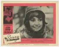 2f628 DIARY OF A CHAMBERMAID LC #3 '65 close up of pretty Jeanne Moreau, directed by Luis Bunuel!