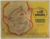 2f098 DOUBTING THOMAS TC '35 great close up cartoon artwork of Will Rogers' face!